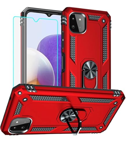 【新品　未使用】Galaxy A22 5G Red Samsung Galaxy A22 5G Case with HD Screen Protector